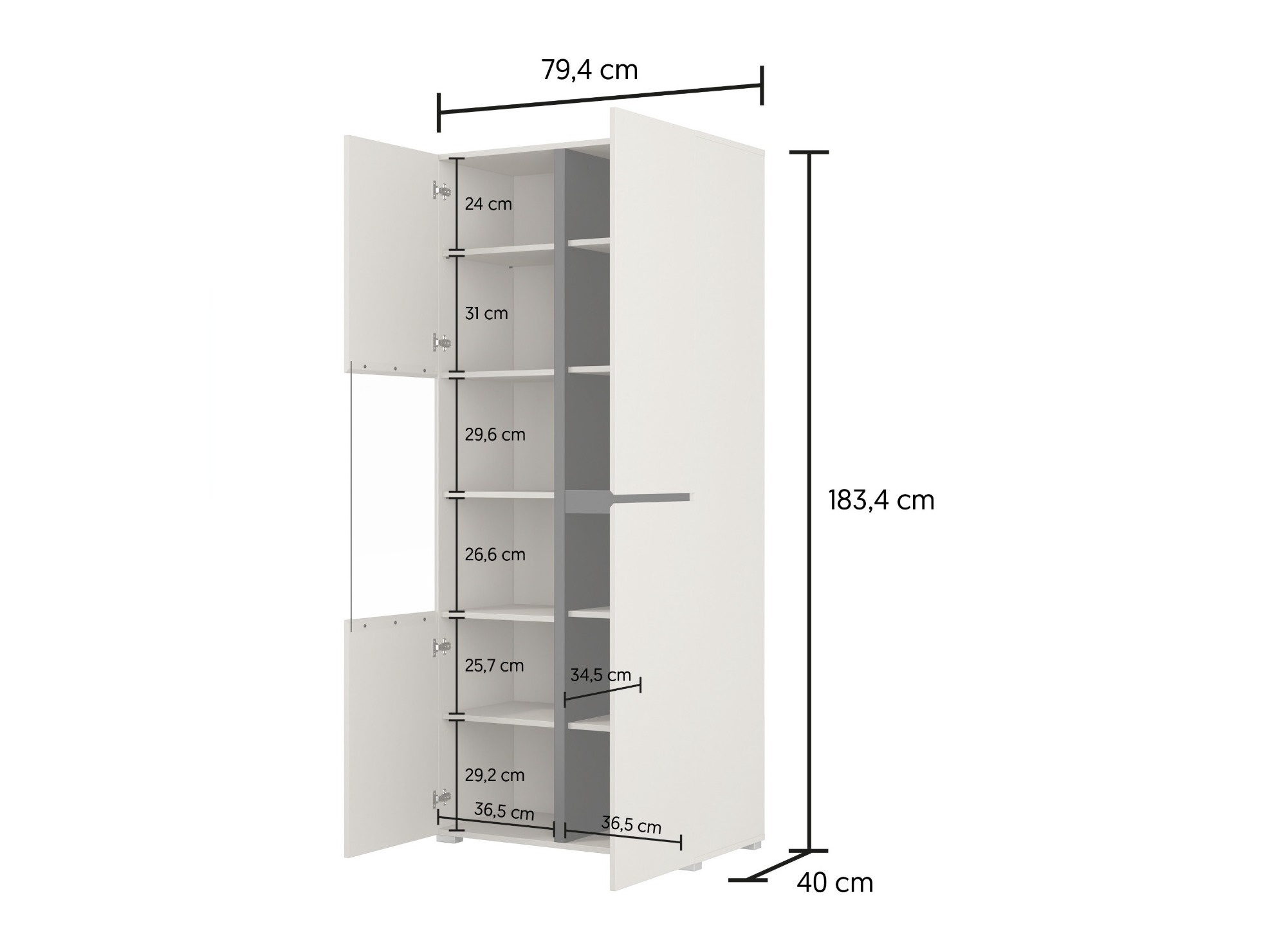 Plaukts Alfere 110 (Melns)