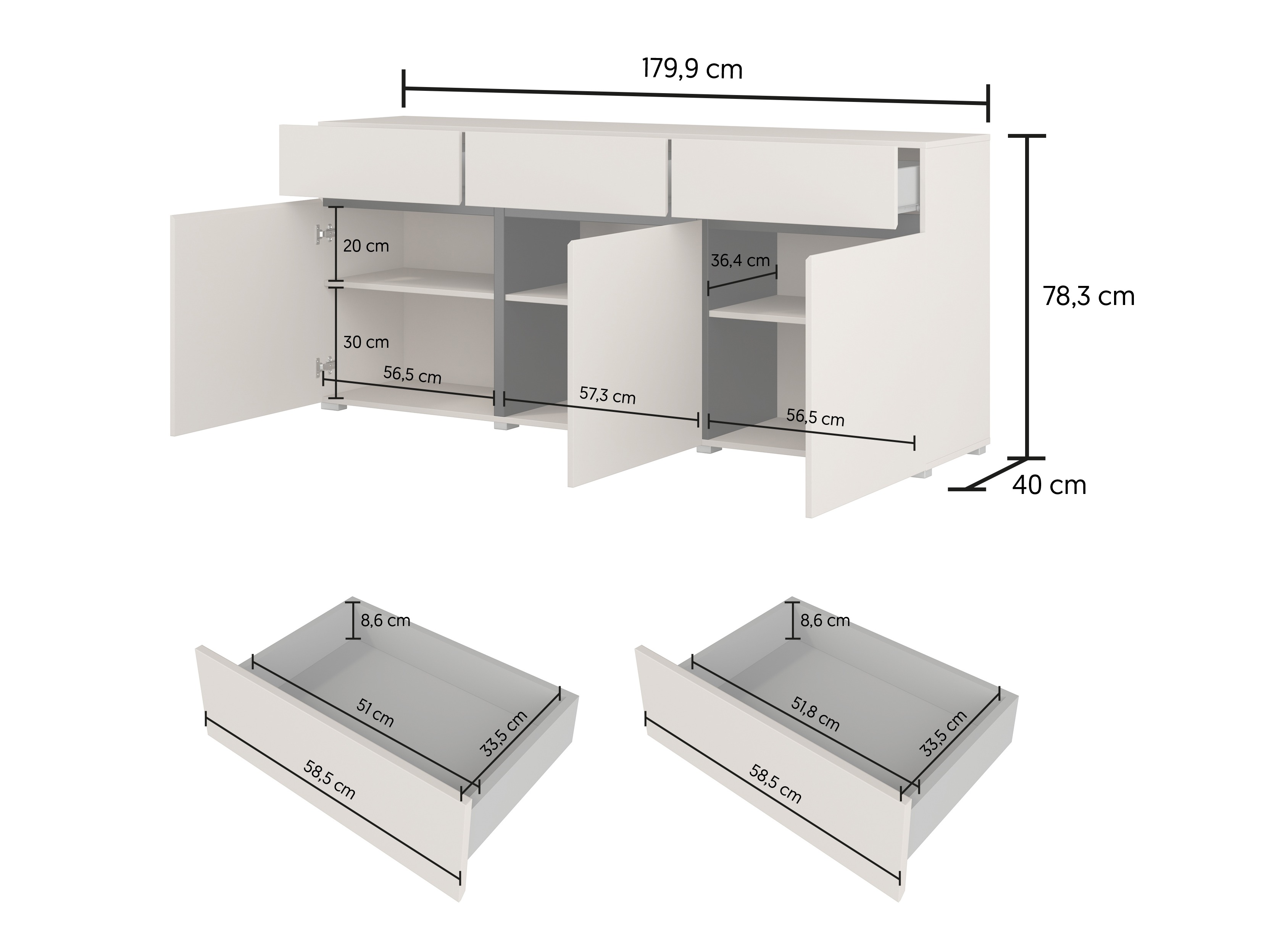 Kumode Alfere 103 (Melns)