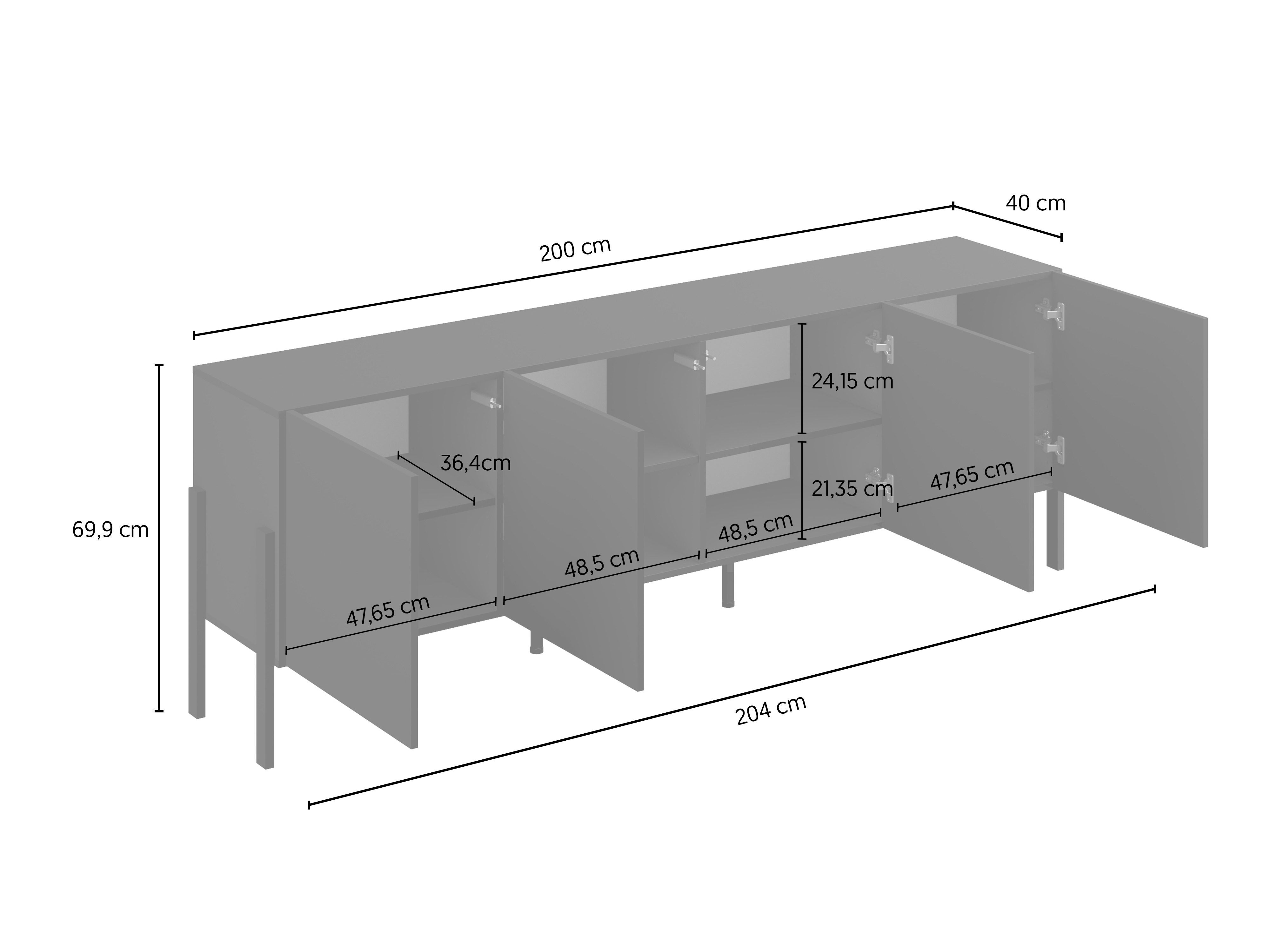 TV galds Etsore 100 (Balts)