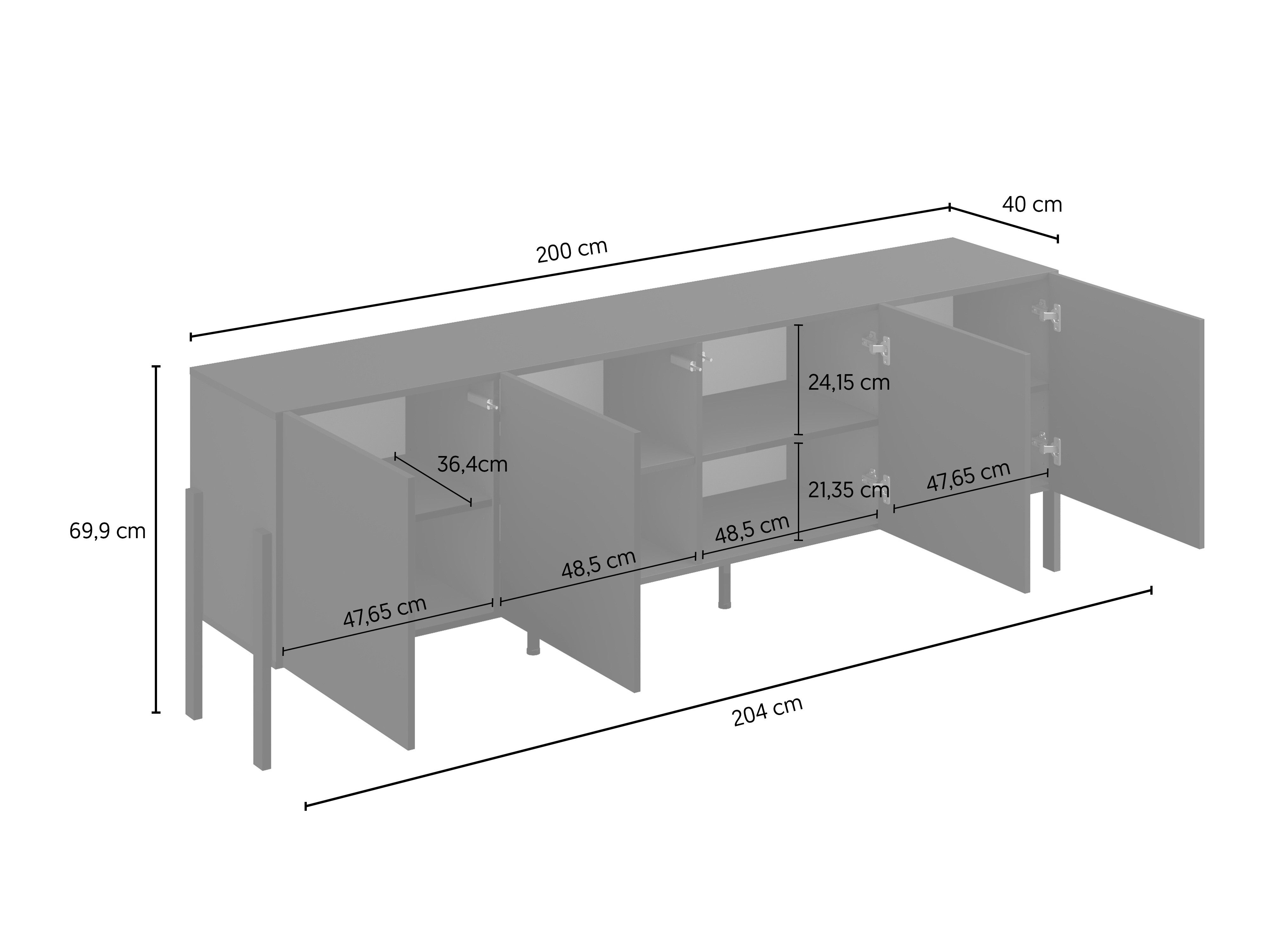 Viesistabas komplekts Etsore 105 (Melns)