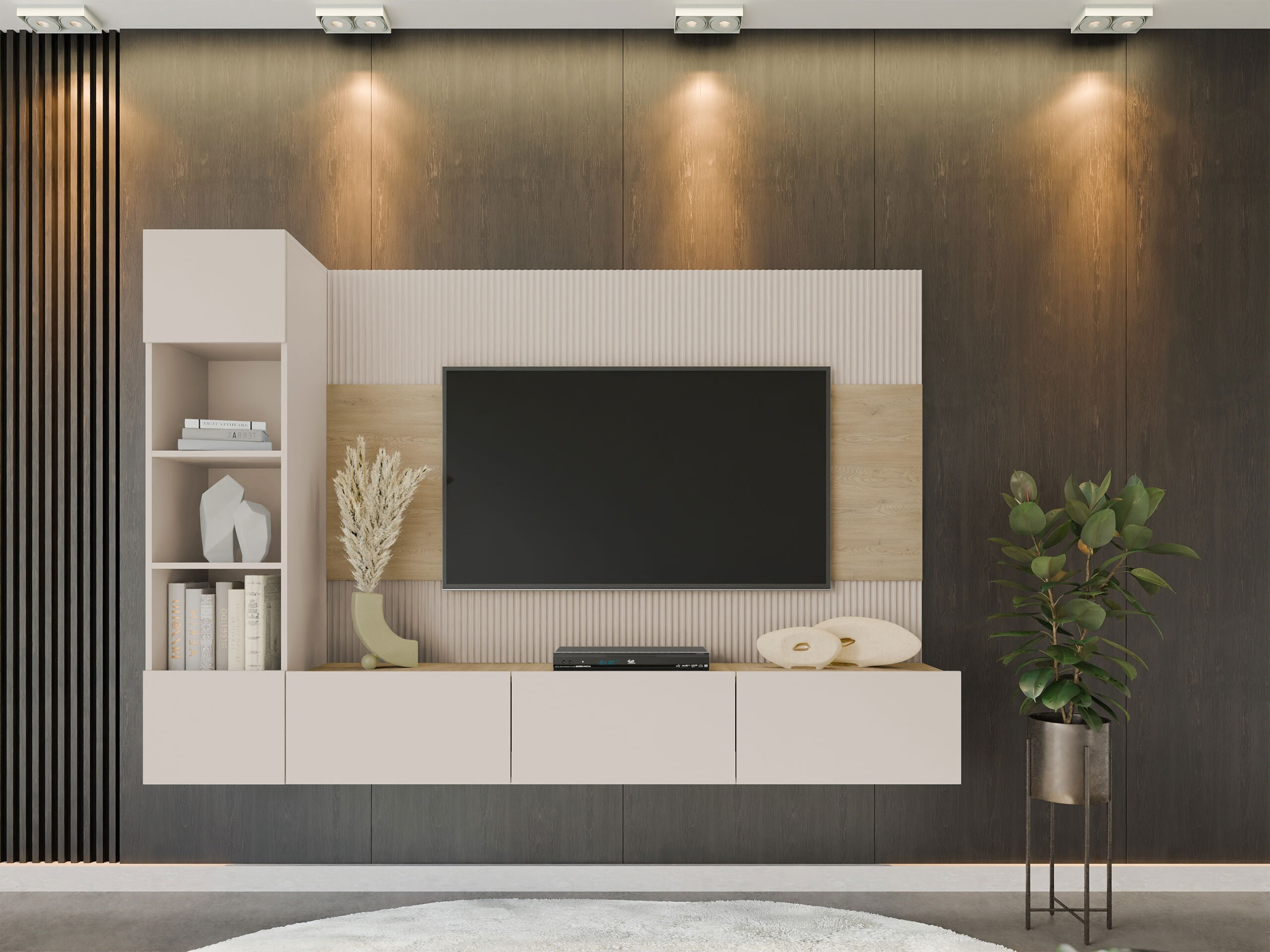 Viesistabas komplekts Comfivo Salix II (Bēšs + Ozols)