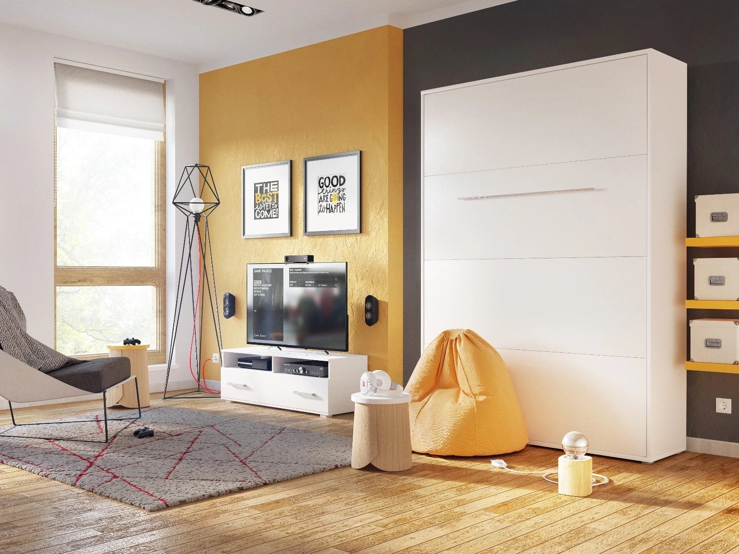 Sienas gulta Concept Pro Lenart III (Balts)