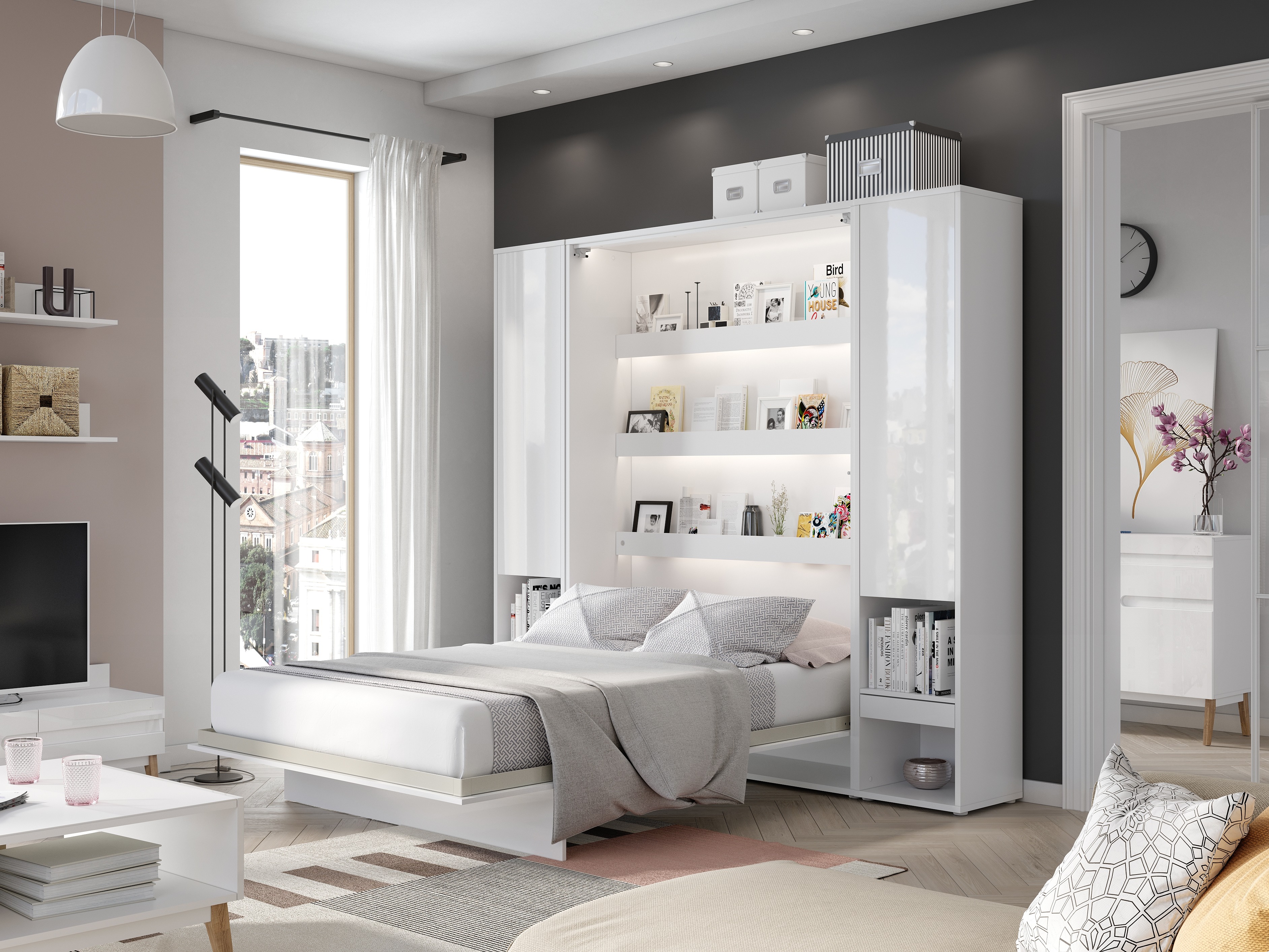 Sienas gulta Concept Lenart (Balts)
