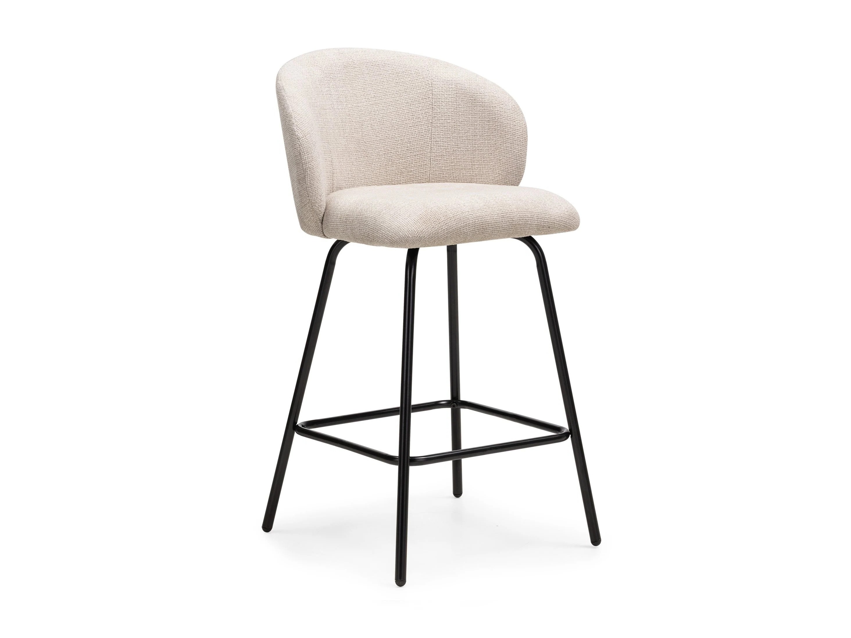 Zemais bāra krēsls Burleson 221 (Krēms + Melns)