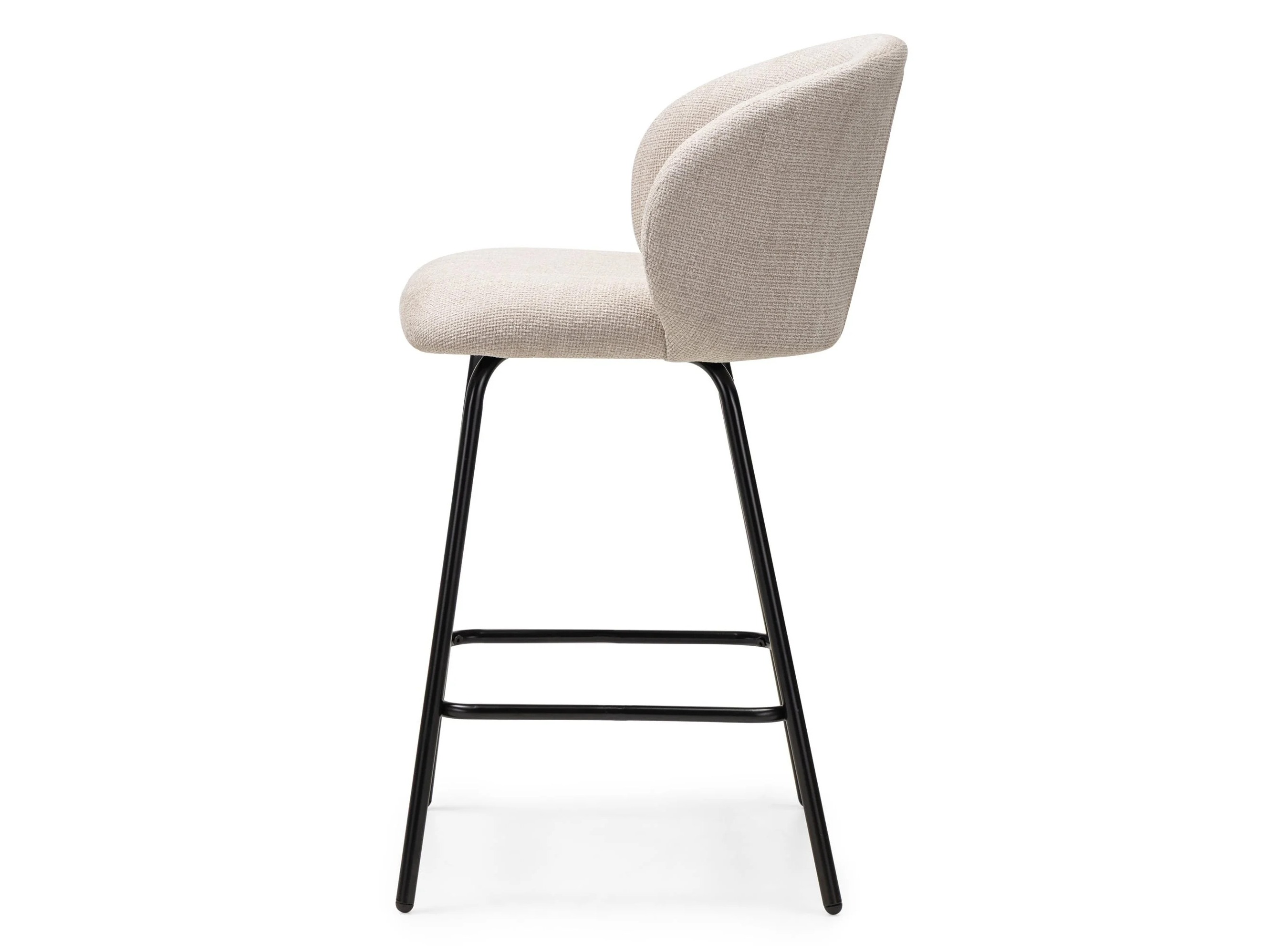 Zemais bāra krēsls Burleson 221 (Krēms + Melns)