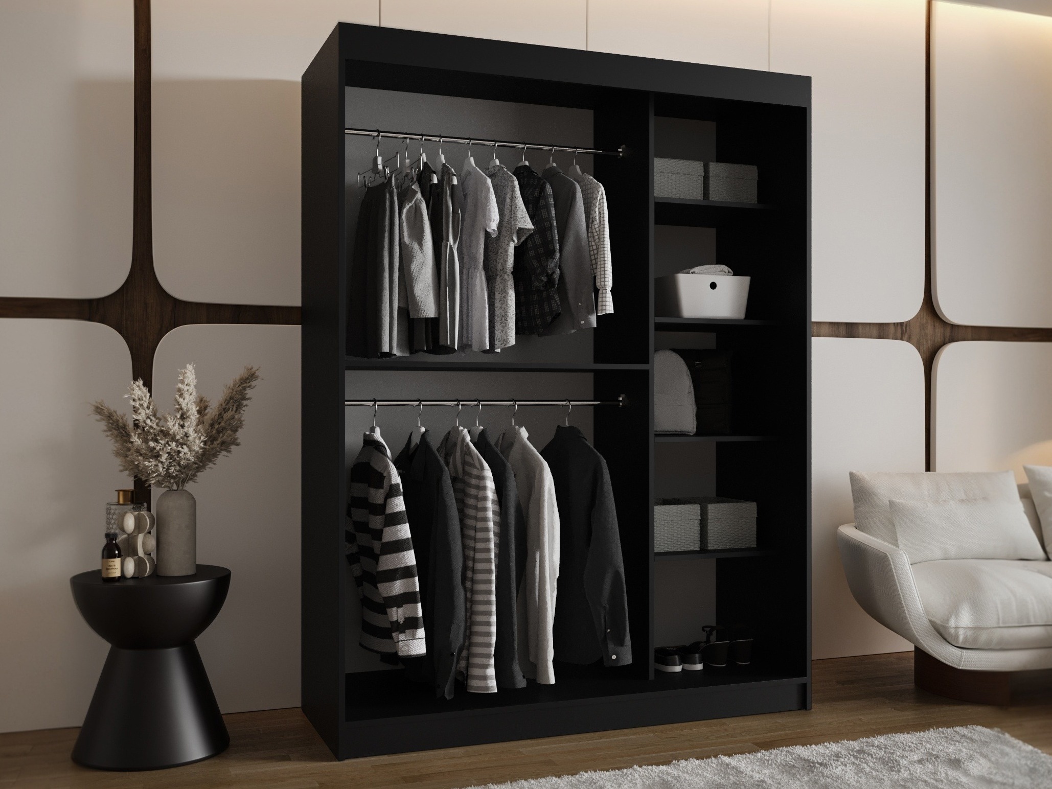 Skapis Hartford 503 (Melns)
