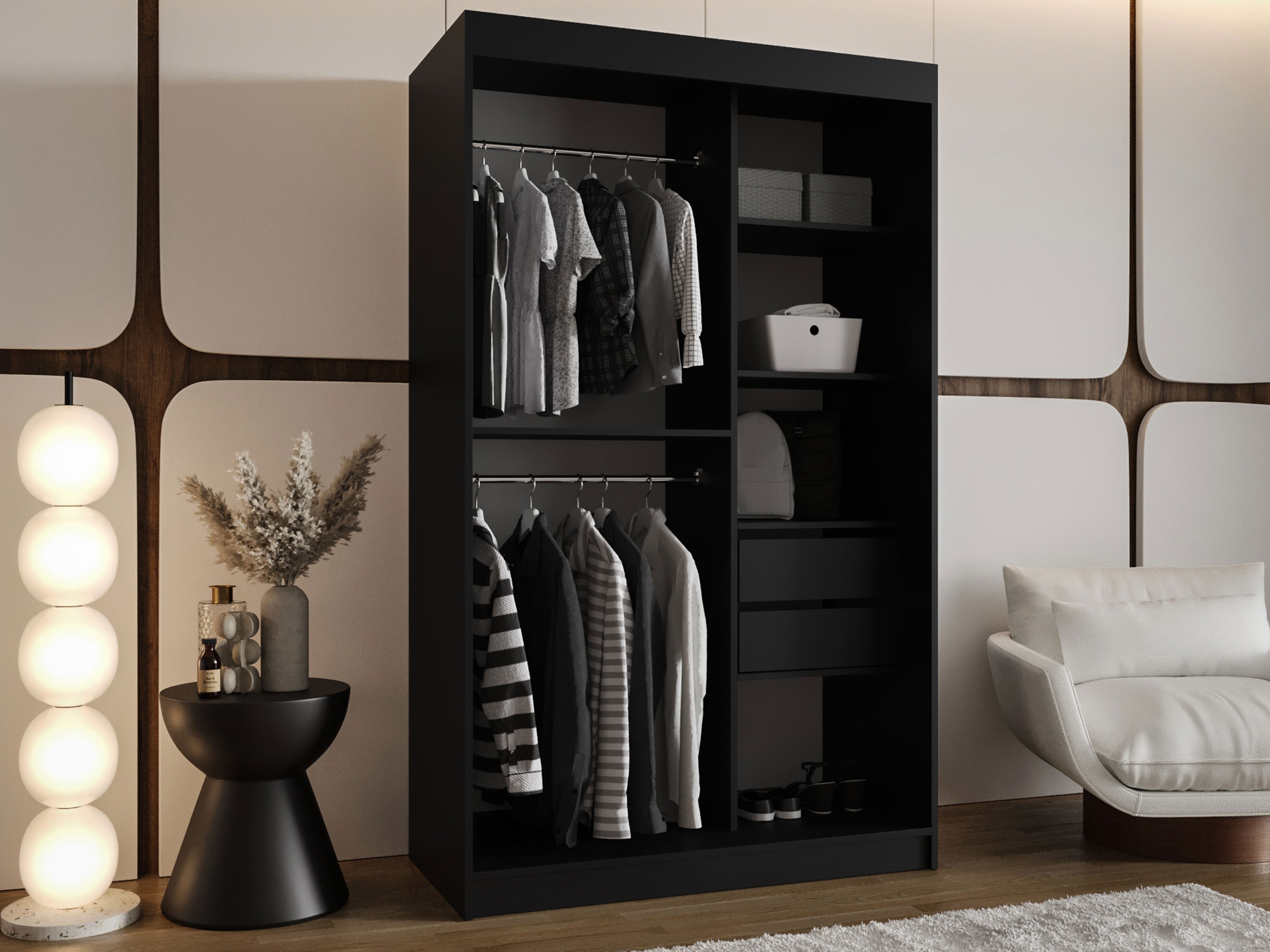 Skapis Hartford 504 (Melns)
