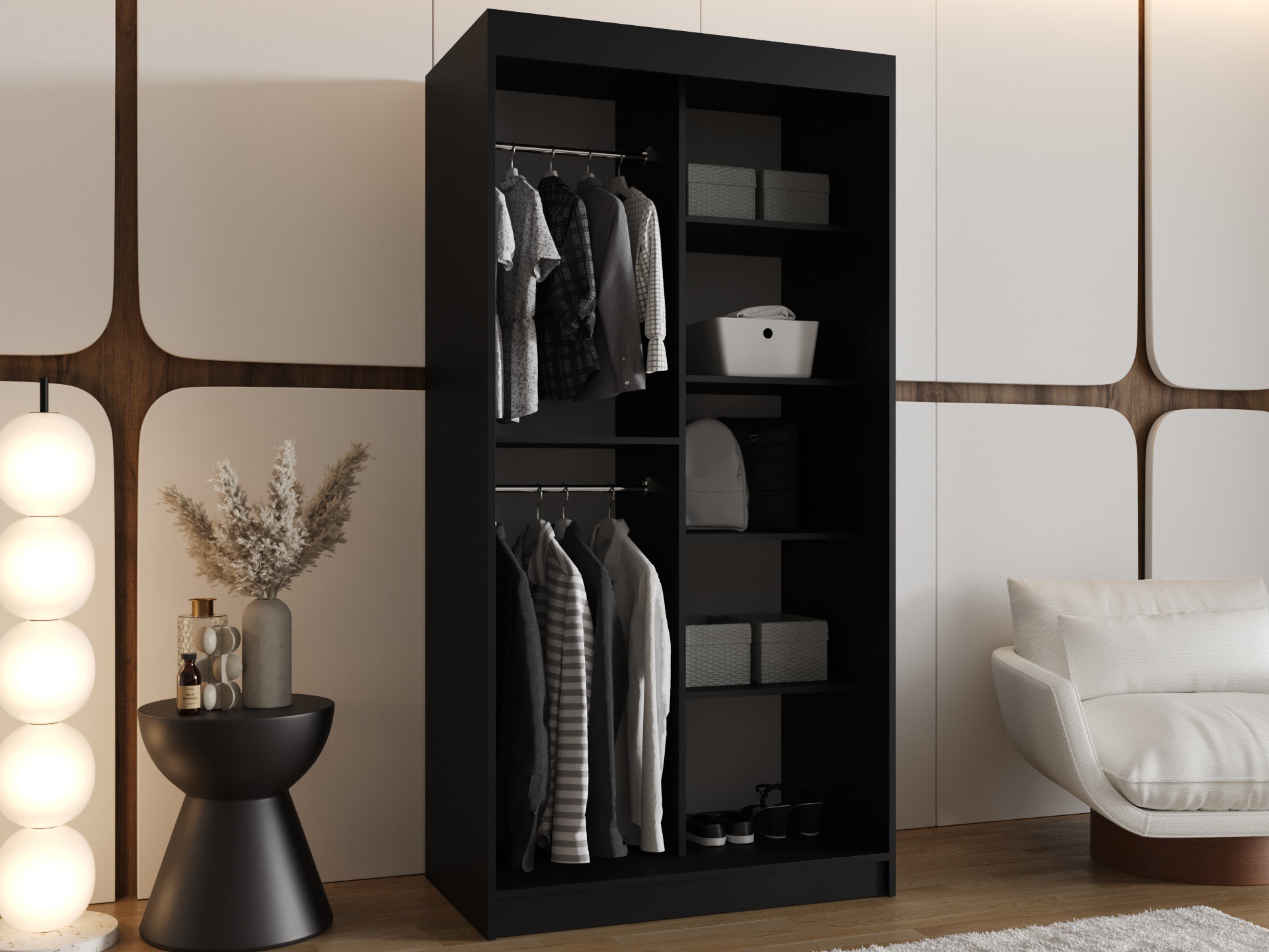 Skapis Hartford 505 (Melns)