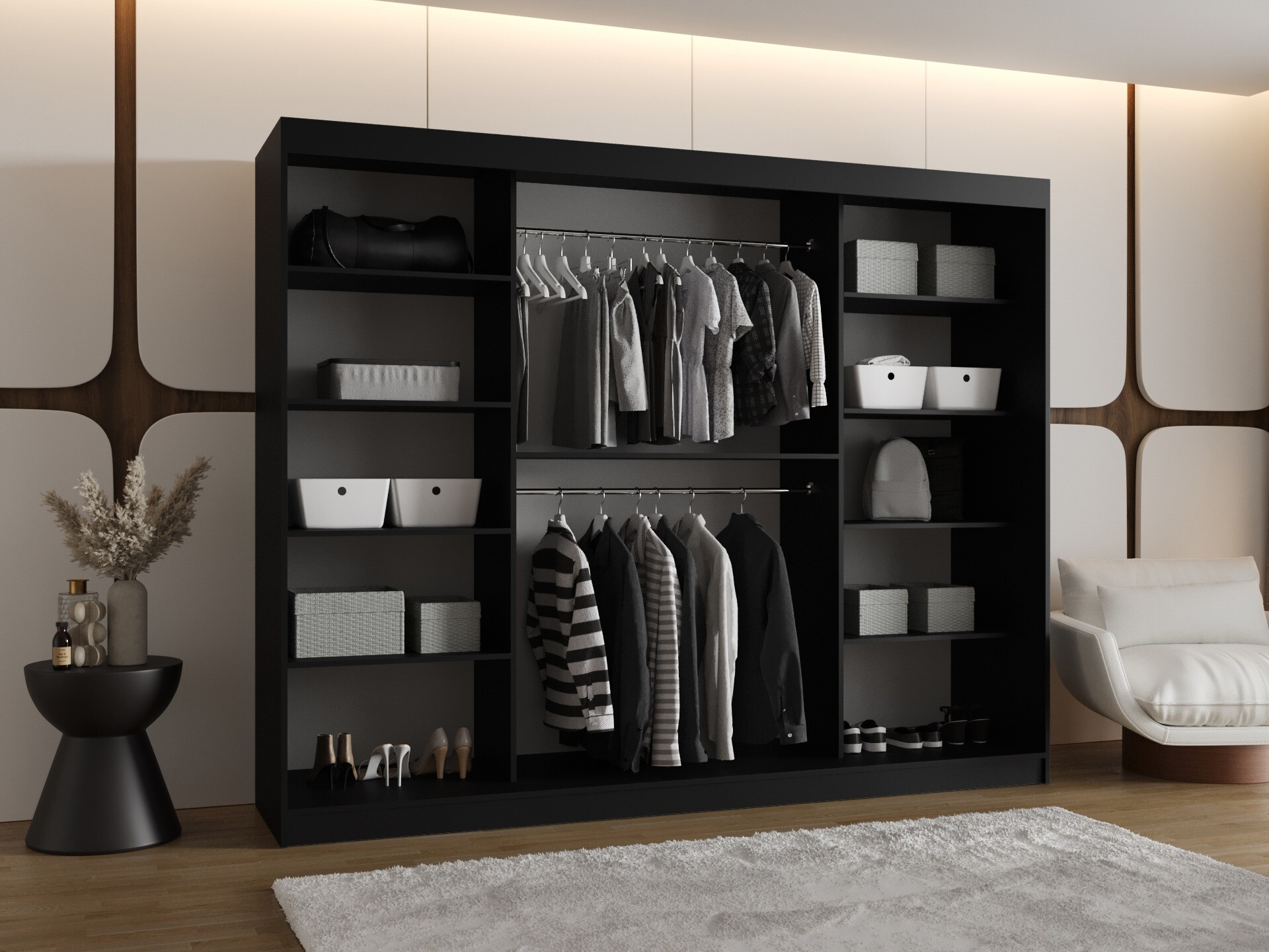 Skapis Hartford 508 (Melns)