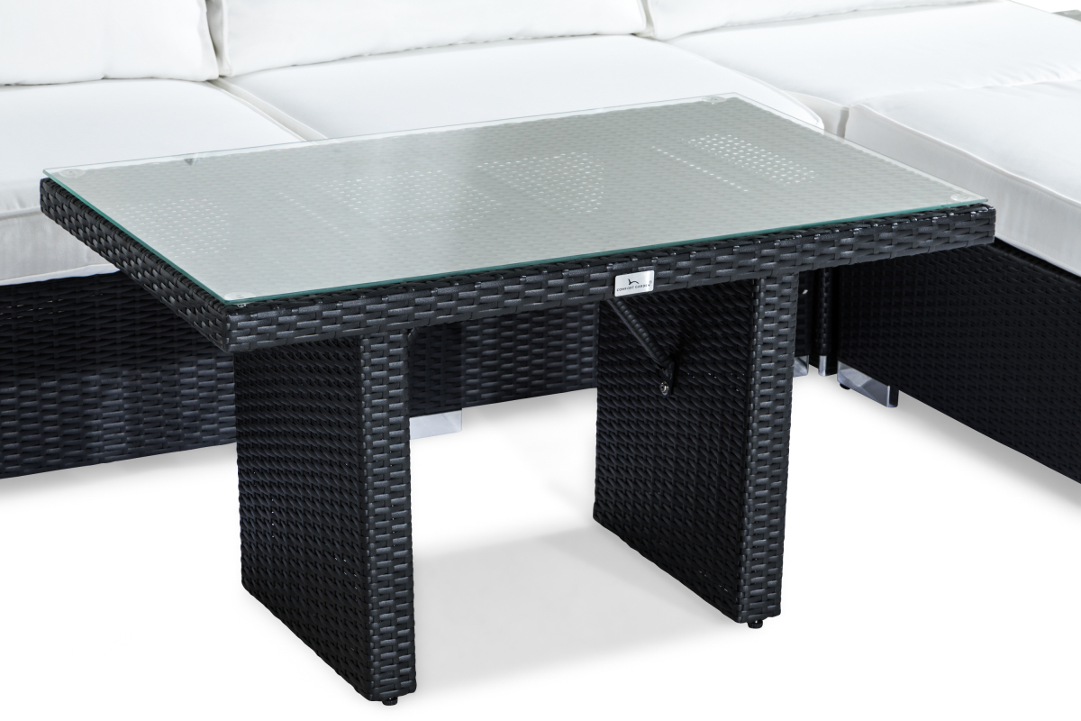 Dārza mēbeļu komplekts Comfort Garden 1421 (Melns + Balts)