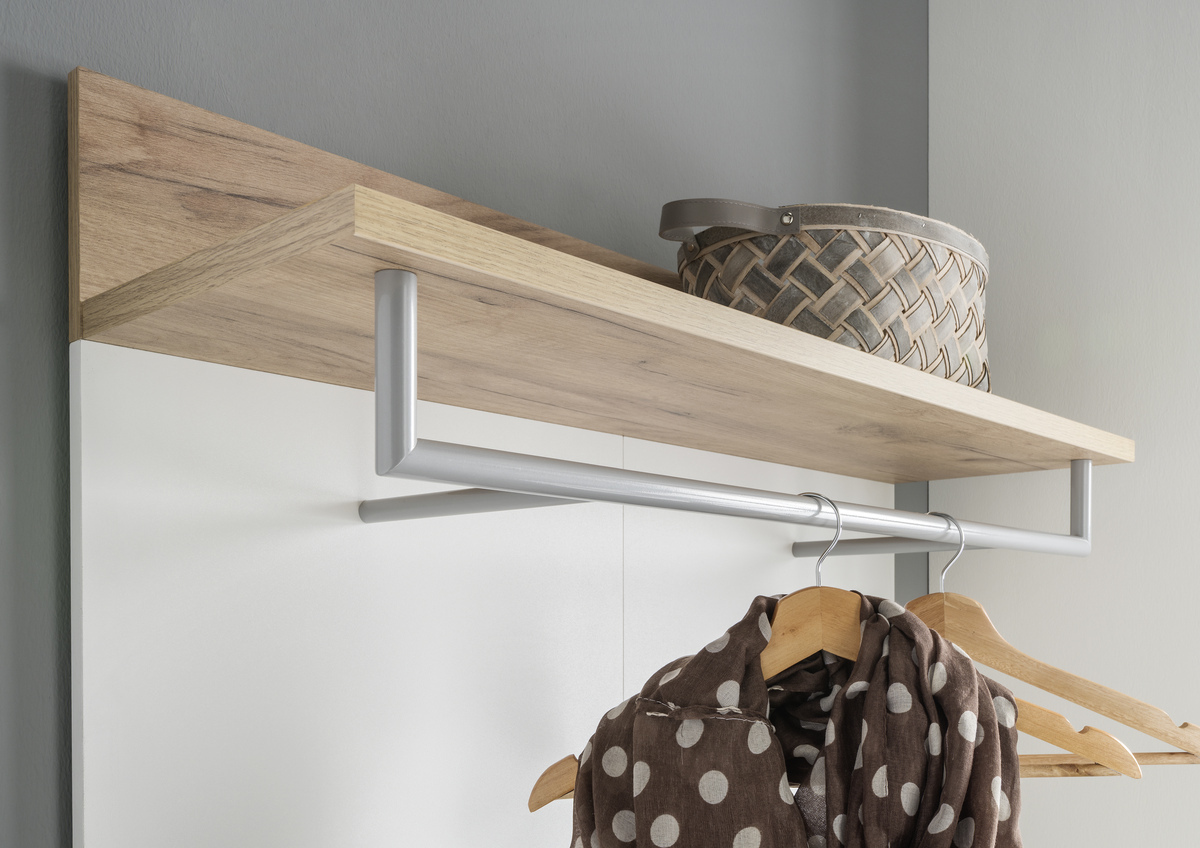 Вешалка Nuveno 103 (Белый + Navarra дуб)