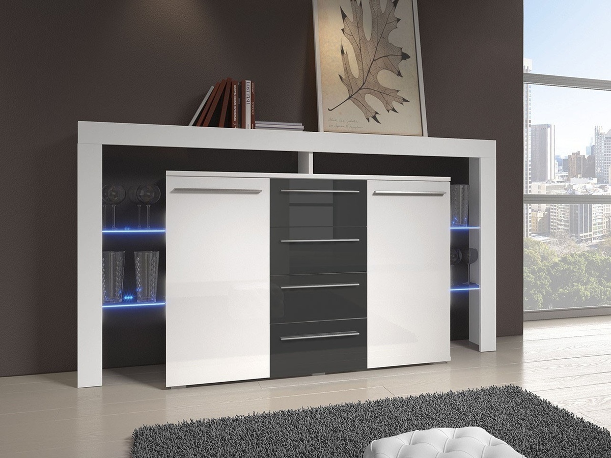 Kumode Nashville 106 (Balts + Glancēts pelēks)